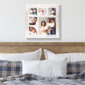 Rustikales graues, gewittertes Holz 6 Quadrat Foto Leinwanddruck (Insitu (Schlafzimmer))