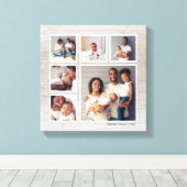 Rustikales graues, gewittertes Holz 6 Quadrat Foto Leinwanddruck (Insitu (Holzboden))