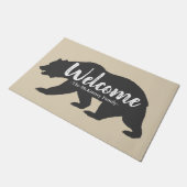 Rustikales graues Grizzlybär-u. Fußmatte (Schrägansicht)