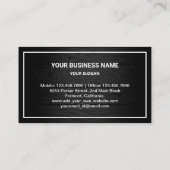 Rustikales graues Holz Gold Luxus Mietwagen Chauff Visitenkarte (Rückseite)