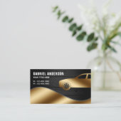 Rustikales graues Holz Gold Luxus Mietwagen Chauff Visitenkarte (Stehend Vorderseite)