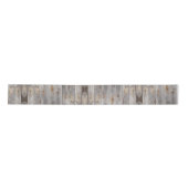 Rustikales graues Holz Tone Planks Satin Ribbon Satinband (Vorderseite)