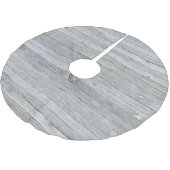 Rustikales graues Holzgewebe Polyester Weihnachtsbaumdecke (Schrägansicht)