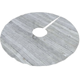 Rustikales graues Holzgewebe Polyester Weihnachtsbaumdecke