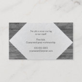 rustikales graues Holzkorn Visitenkarte (Rückseite)