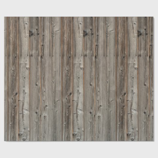 Rustikales graues Holztonpapier Geschenkpapier (Flach)