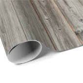 Rustikales graues Holztonpapier Geschenkpapier (Rolleneckpunkt)