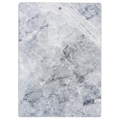 Rustikales graues Marmorgold mit Monogramm Klemmbrett (Rückseite)