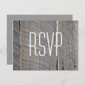 rustikales graues Scheunenholz Hochzeit UAWG Einladungspostkarte (Vorne/Hinten)