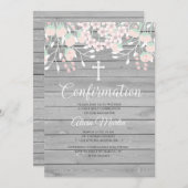 Rustikales Grauholz - Florenz - Einladung (Vorne/Hinten)