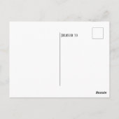 Rustikales Gray Baby Foto Geburtsankündigung Postk Postkarte (Rückseite)