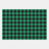 Rustikales Green Buffalo Kariert Frohe Weihnachten Geschenkpapier Set (Vorderseite)