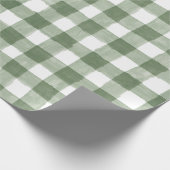 Rustikales Green Buffalo Karo Holiday Wrapping Pap Geschenkpapier (Ecke)
