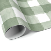 Rustikales Green Buffalo Karo Holiday Wrapping Pap Geschenkpapier (Rolleneckpunkt)