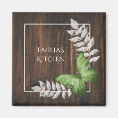 Rustikales Green Butterfly Magnet (Vorne)