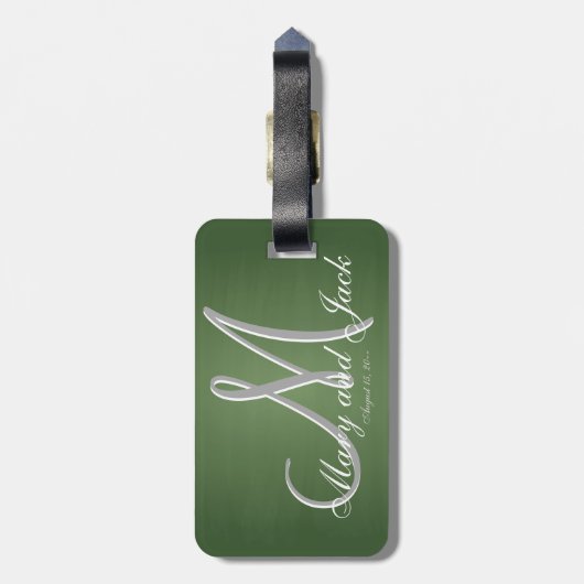 Rustikales Green Chalkboard Old School Budget Valu Gepäckanhänger (Rückseite vertikal)