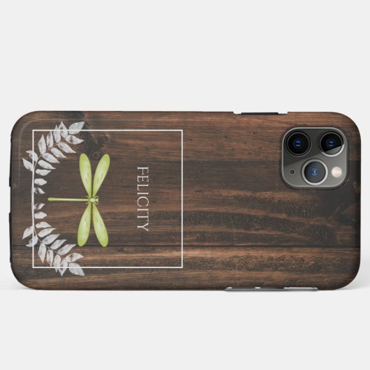 Rustikales Green Dragonfly Case-Mate iPhone Case (Rückseite (Horizontal))