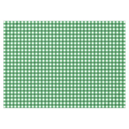 Rustikales Green Gingham Karos Pattern Tablecloth Tischdecke (Vorderseite (Horizontal))