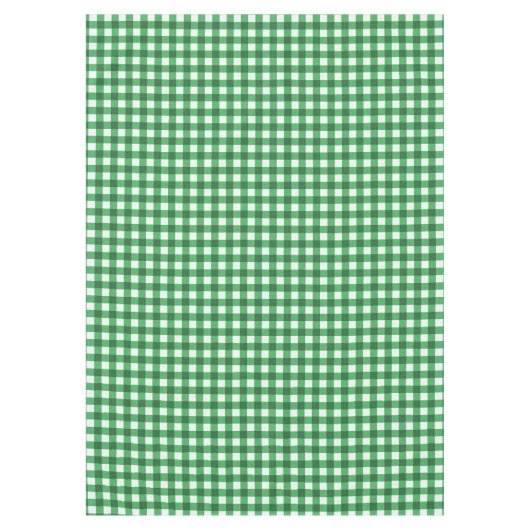 Rustikales Green Gingham Karos Pattern Tablecloth Tischdecke (Vorderseite)