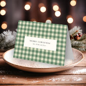 Rustikales Green Gingham Moderne Weihnachten
