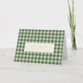 Rustikales Green Gingham Moderne Weihnachten (Vorderseite)