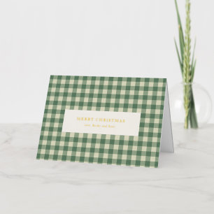 Rustikales Green Gingham Moderne Weihnachten