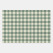 Rustikales Green Gingham Moderne Weihnachten Geschenkpapier Set (Vorderseite)