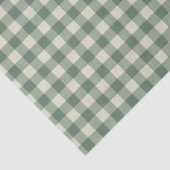 Rustikales Green Gingham Moderne Weihnachten Seidenpapier (Ausschnitt)