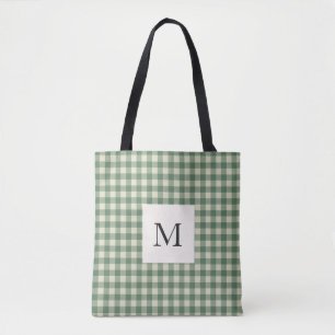 Rustikales Green Gingham Moderne Weihnachten Tasche