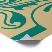 Rustikales Green Gold-Sitzplakat Poster (Ecke)