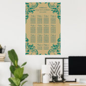 Rustikales Green Gold-Sitzplakat Poster (Heimbüro)