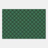 Rustikales Green Kariert Buffalo Karo Mixed Patter Geschenkpapier Set (Vorderseite)