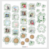 Rustikales Greenery Foto Wedding Planner Journal T Aufkleber (Blatt)