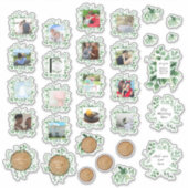 Rustikales Greenery Foto Wedding Planner Journal T Aufkleber (Vorderseite)