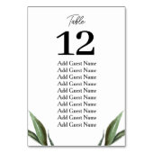 Rustikales Greenery Wedding Tischnummer Seating Ch (Rückseite)