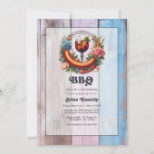 Rustikales GRILLEN Graduation Party Foto Einladung (Vorderseite)