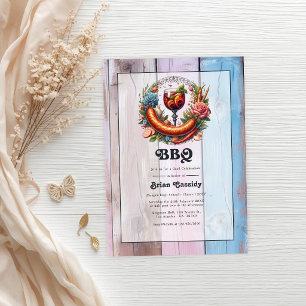 Rustikales GRILLEN Graduation Party Foto Einladung