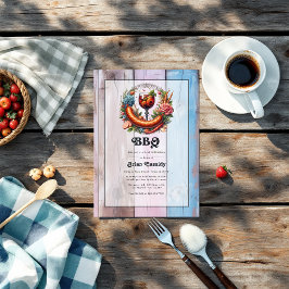 Rustikales GRILLEN Graduation Party Foto Einladung