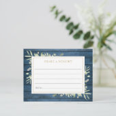 Rustikales Grün - Feiern der Lebenserinnerungskart Postkarte (Stehend Vorderseite)