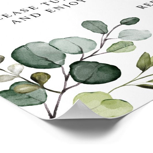 Rustikales Grün - Gebärdensprache Poster (Ecke)