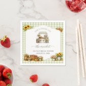 Rustikales Grün Gingham Sie ist frisch auf dem Mar Serviette (Beispiel)