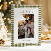Rustikales Grün Kariert 1 Foto Frohe Weihnachten