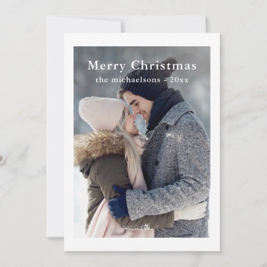 Rustikales Grün Kariert Frohe Weihnachtsfeiertage Feiertagskarte (Vorderseite)