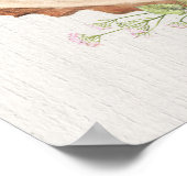 Rustikales Grün Probe Abendessen Begrüßungszeichen Poster (Ecke)