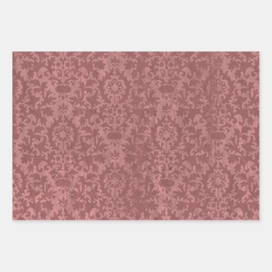 Rustikales Grün und Cranberry Weihnachten Rot Geschenkpapier Set (Vorderseite 2)