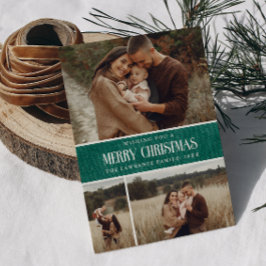 Rustikales Grün Winter Weihnachten 3 FotoCollage