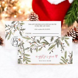 Rustikales Grün Winterurlaub Weihnachtslogo