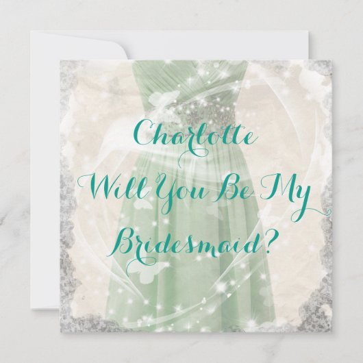 Rustikales Grün wird meine Einladung sein (Vorderseite)