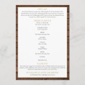 Rustikales Grünbeerdigungsprogramm Programm (Rückseite)