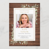 Rustikales Grünbeerdigungsprogramm Programm (Vorderseite)